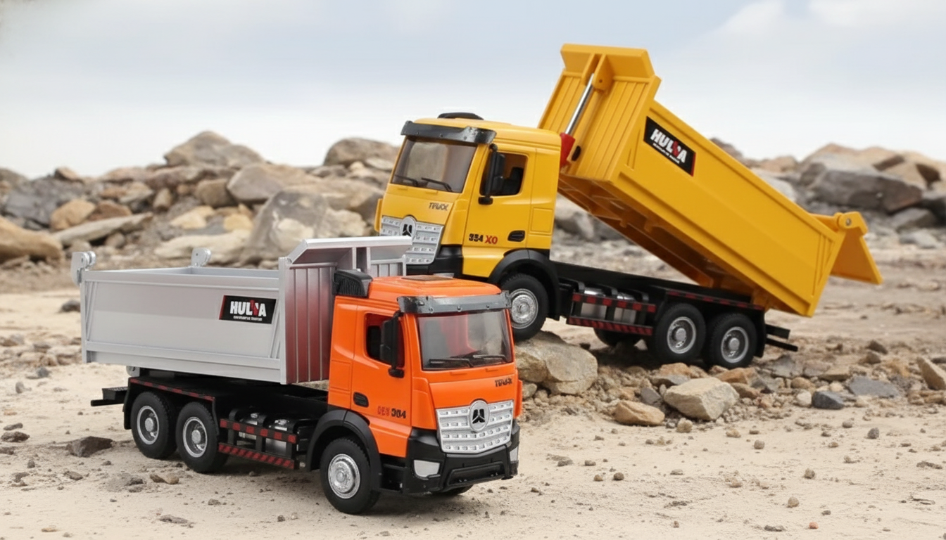 1:50 Alloy Diecast Dump Truck Toy with Working Bed