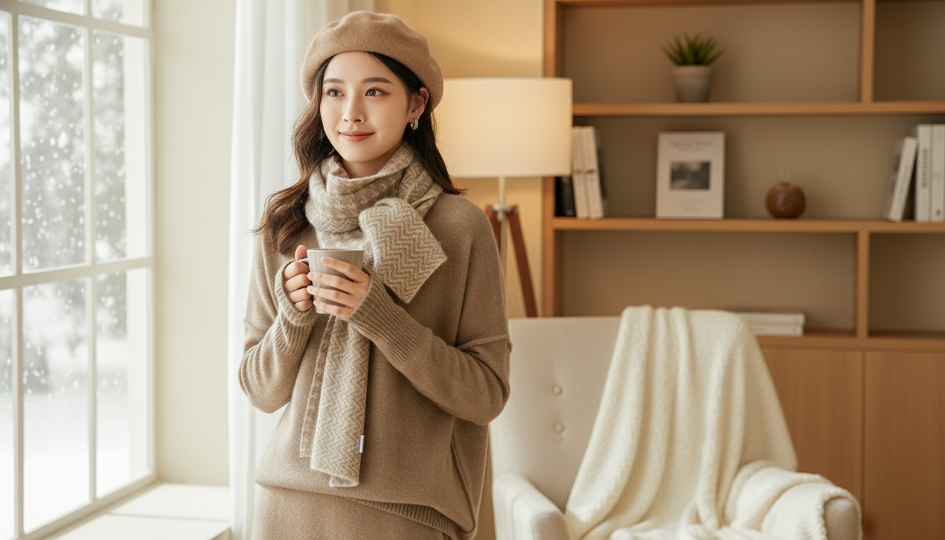 100% Cashmere Knit Scarf: Warm, Soft, Always Polished