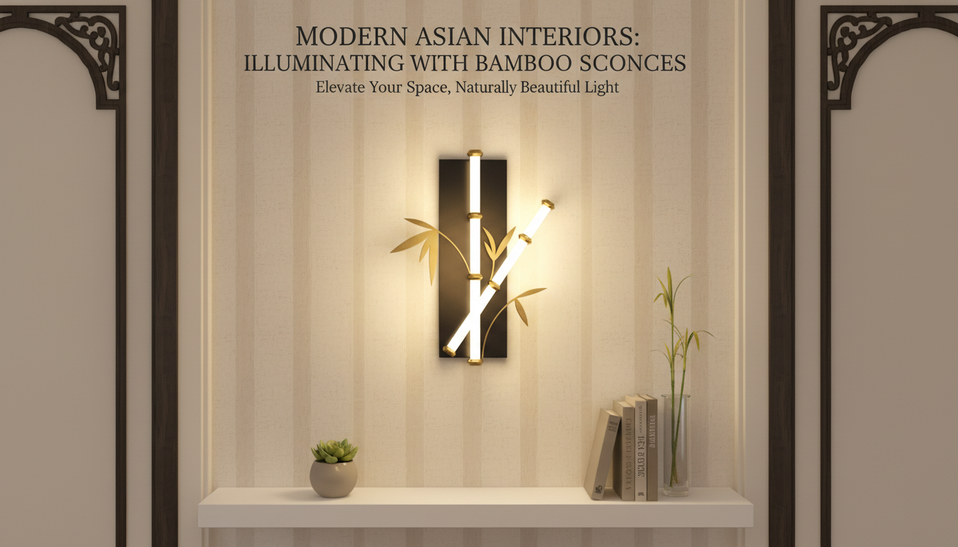 Bamboo-Inspired LED Wall Sconce: Modern Placement & Glow