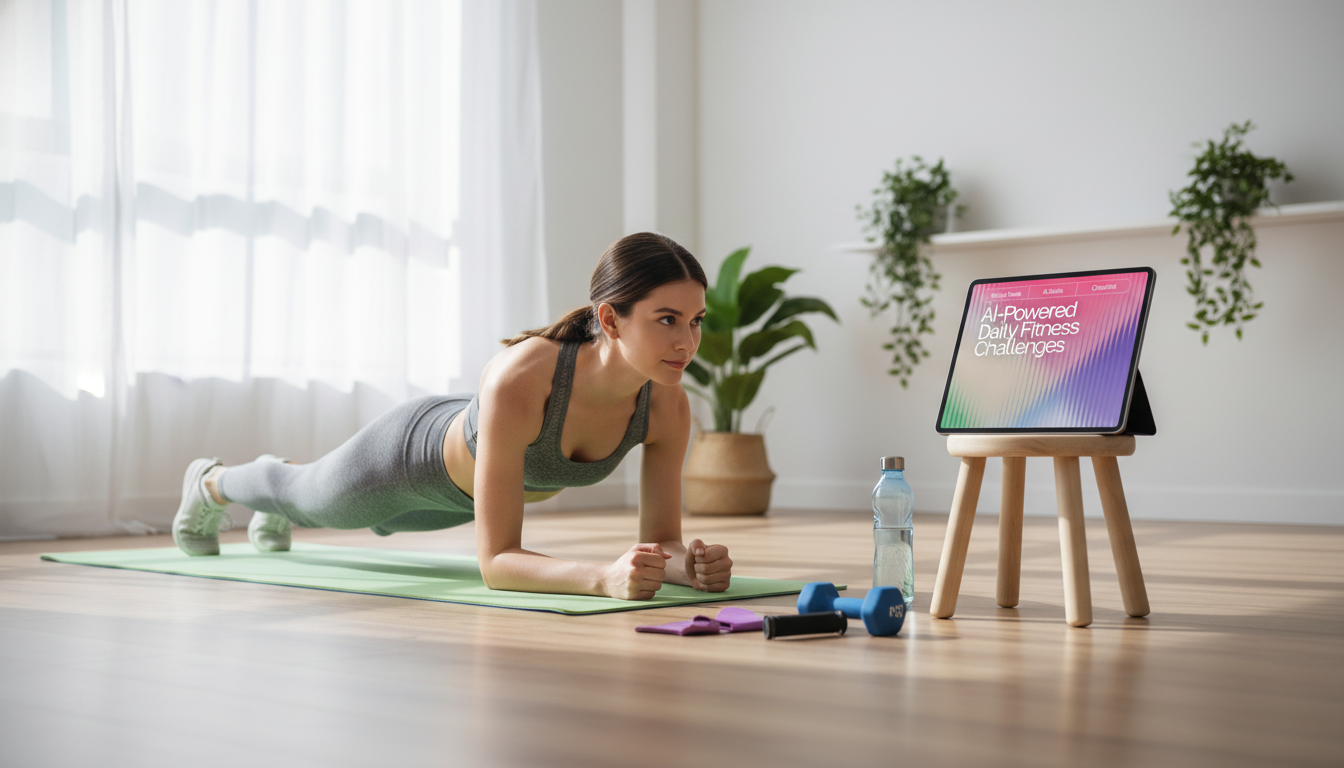 Daily Fitness Challenge Checklist for Custom Workouts