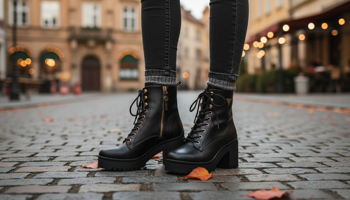 Guess Women’s Black Faux Leather Ankle Boots: Fit & Style
