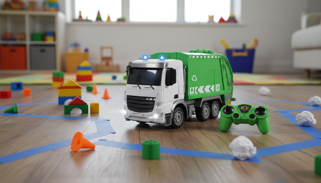 1:24 RC Garbage Truck Heavy Tractor: Indoor Route Fun