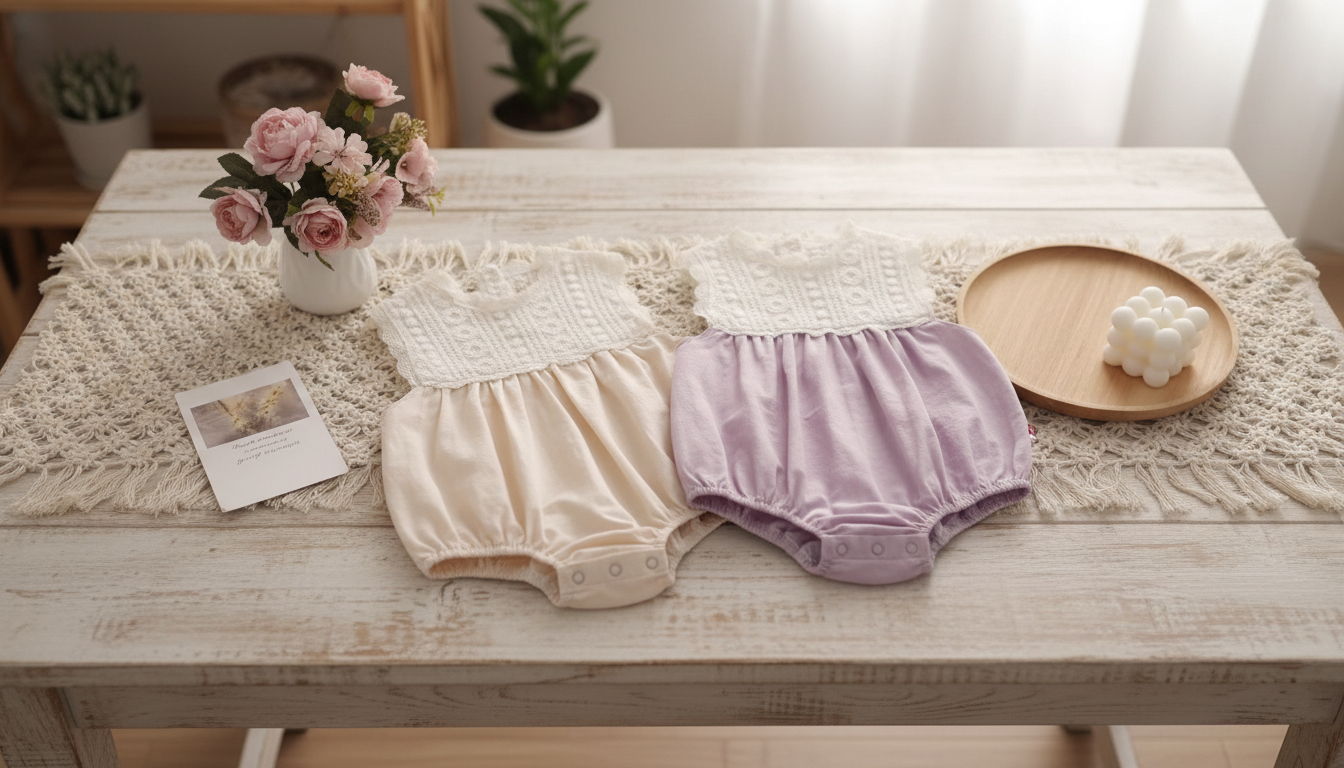 Cute Sleeveless Cotton Bodysuit for Baby Girls (Summer)