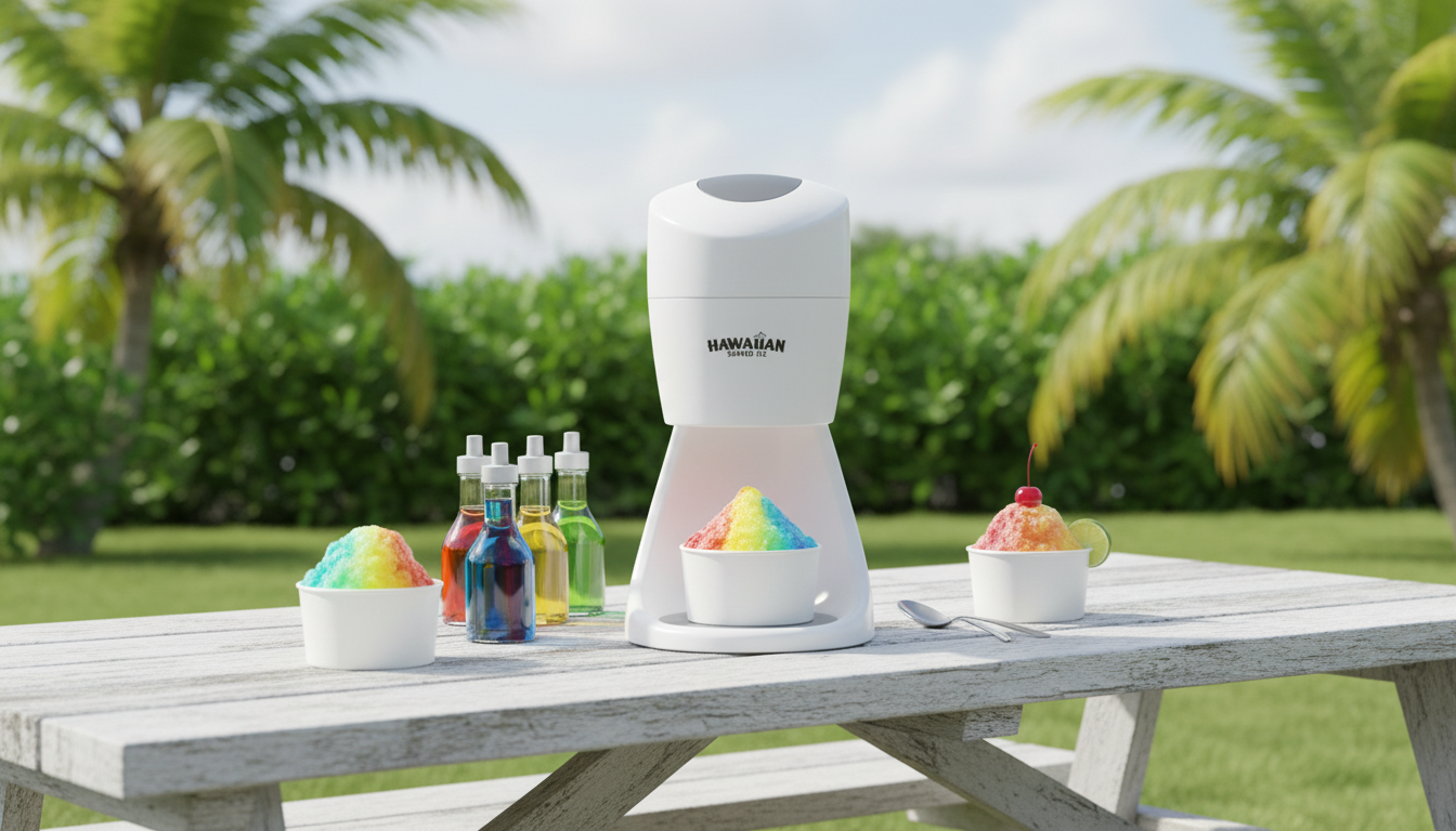 S900A Snow Cone Maker: Reusable Mold Cups, Fluffy Ice