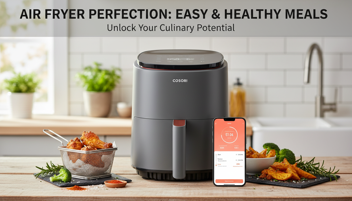 Smart 4-Qt Air Fryer: 7 Presets, App + Easy Cleanup