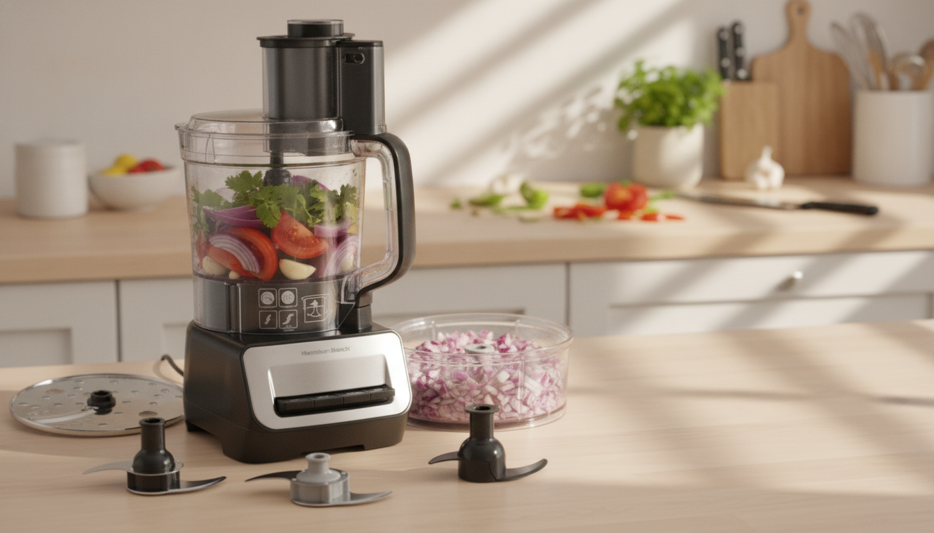 14-Cup + 4-Cup Food Processor Chopper: 500W, BPA-Free