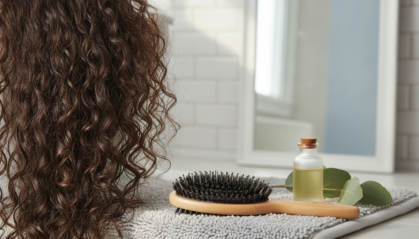 Boar Bristle Brush for Thick Long Curls: Smooth, Not Flat