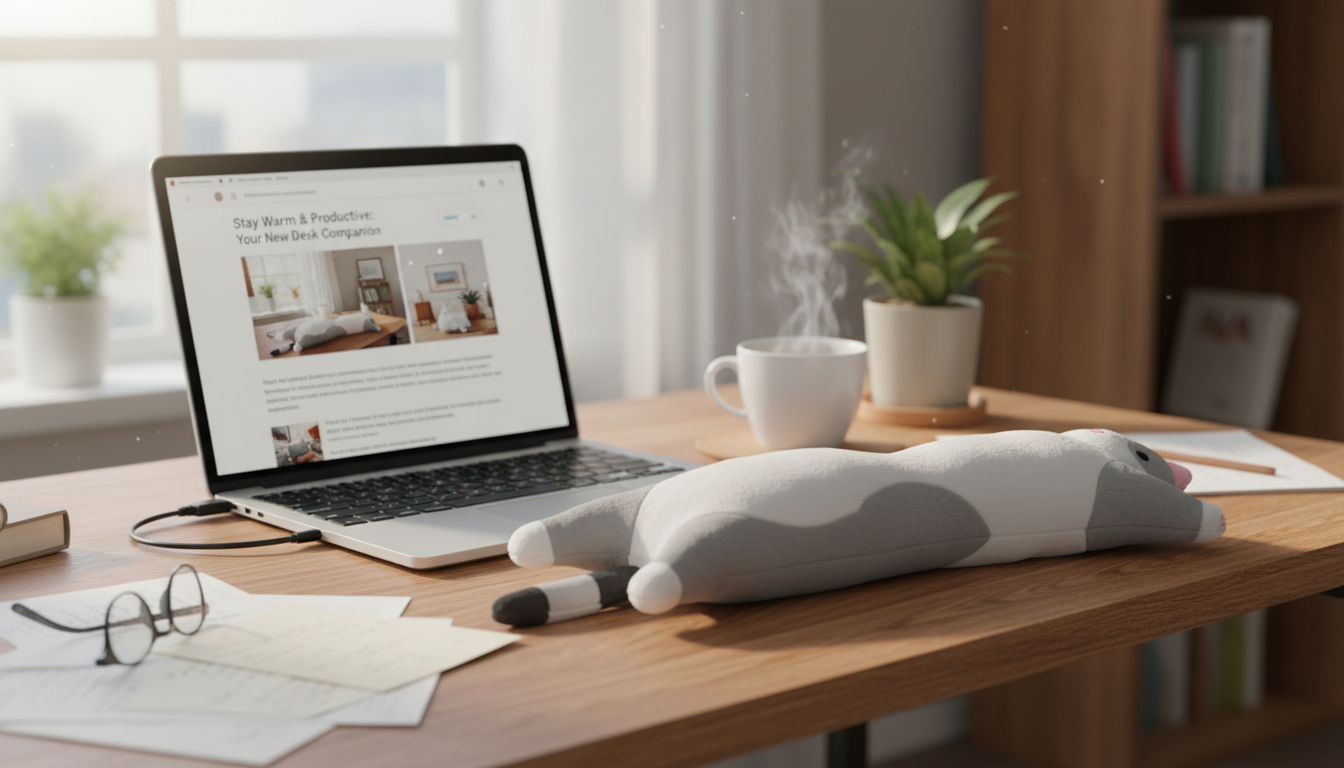 Cute Cat USB Heating Pad: Cramps & Neck Relief