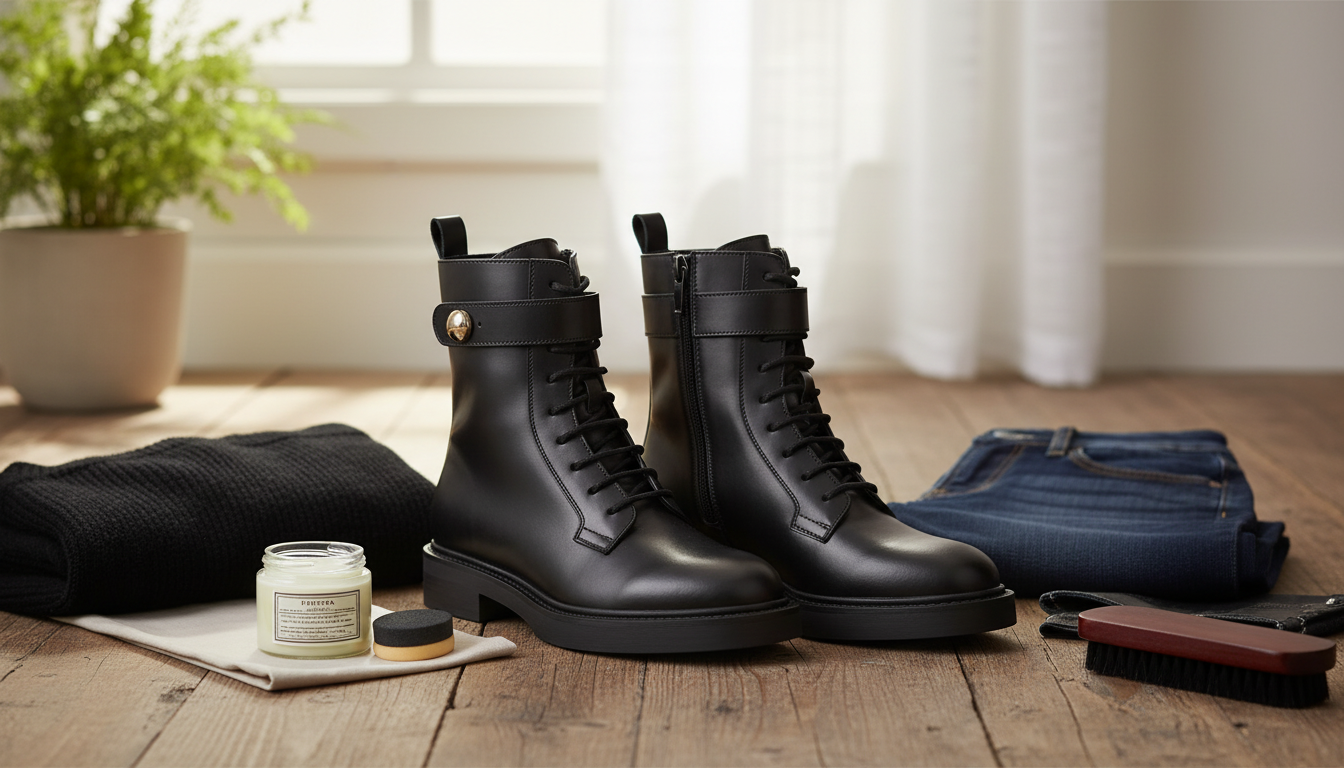 Furla Black Leather Lace-Up Boots: Fit, Style & Care