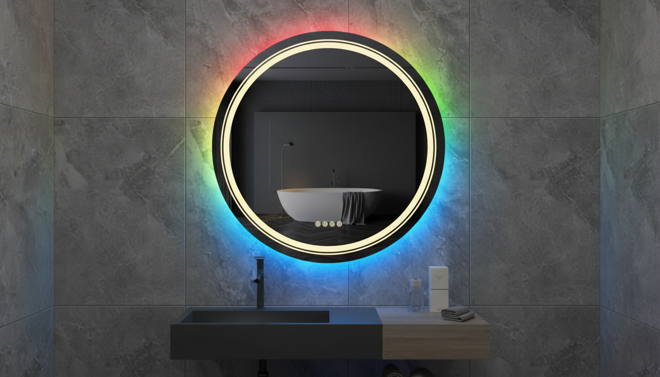 Large Round LED Bathroom Mirror: RGB + Anti-Fog Guide