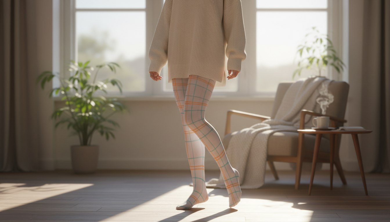 Velvet Plaid Pantyhose: Hip-Lifting Comfort for Winter