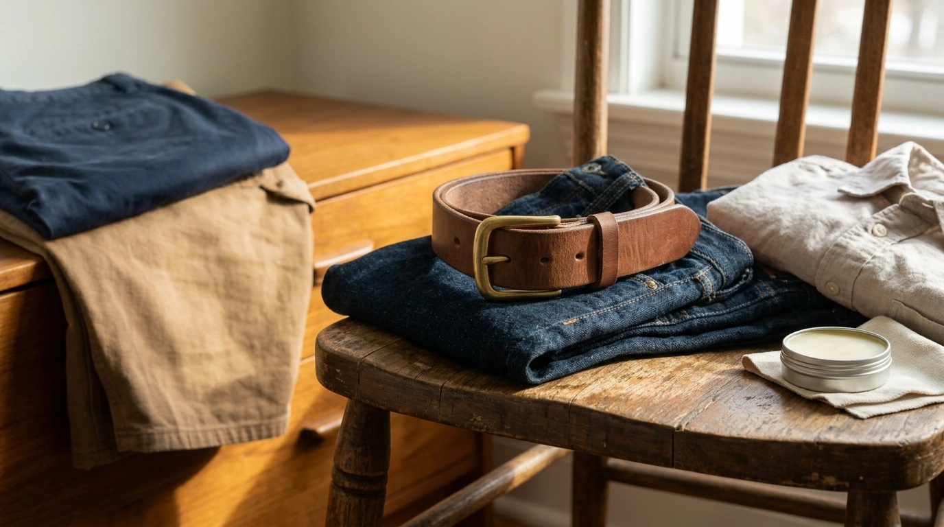 Cowhide Belt (1.5"): Solid Brass Buckle Fit & Wear Guide