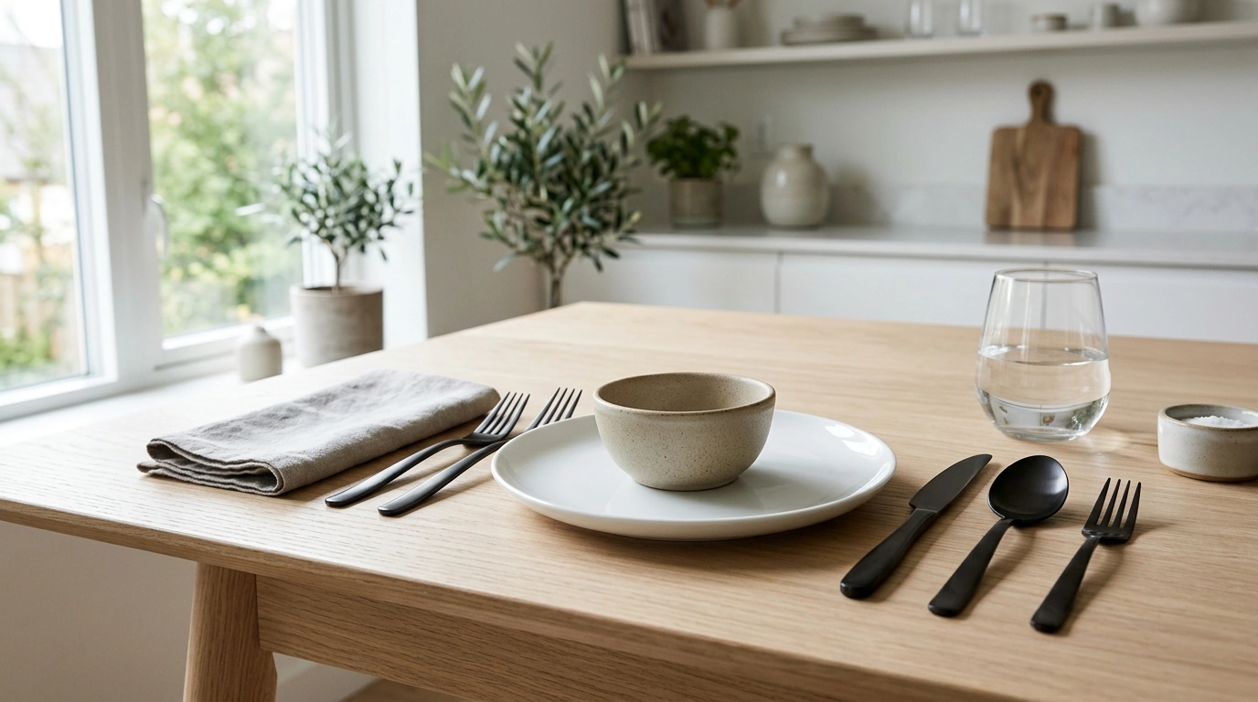 Matte Black 6-Piece Cutlery Set: Sleek Modern Flatware