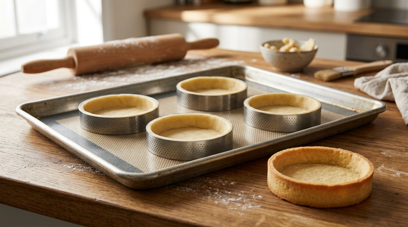Crisp Tart Shells with a 304 Perforated Tart Ring