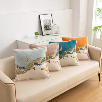 Nordic Chenille Pillow Cover: Embroidered Cozy Upgrade
