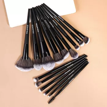Ultra-Soft 15-Piece Makeup Brush Set for Face & Eyes